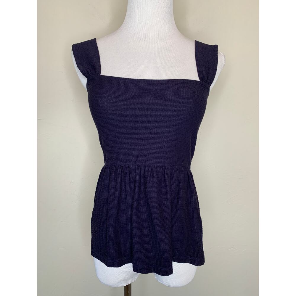 Blue Peplum Babydoll Tank Top Sz XS?